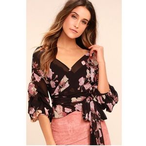 Lulu’s Blooming Love Wrap Top